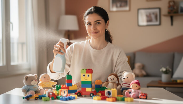 The secret to disinfecting kids’ toys quickly.