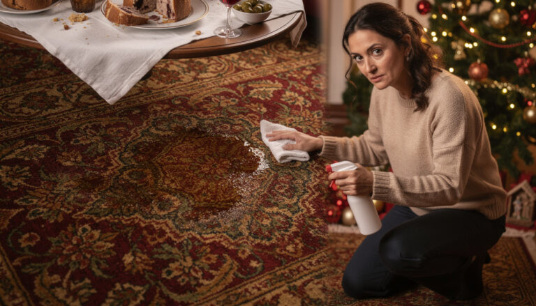 How to get grease stains out of carpet after christmas dinner ?
