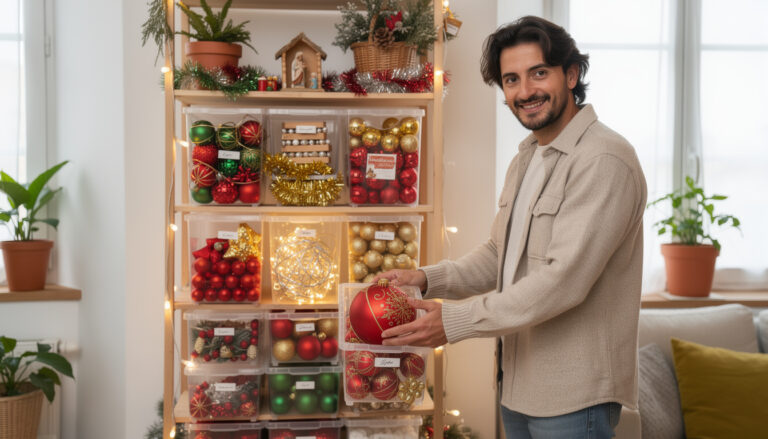 The simple step to organize your christmas decorations.