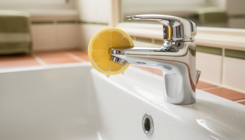 Use this fruit to polish your faucets and taps.